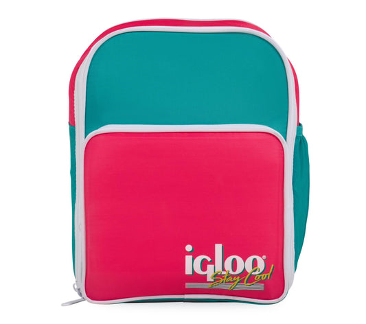 Igloo Retro Mini Mochila Convertible Enfriador, Bolso Cruzado con Bolsillo de Hidratación