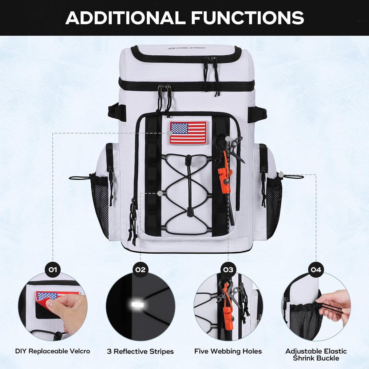 Maelstrom Mochila Refrigerante, Bolsa Térmica Aislante Ligera e Impermeable para 35/50 Latas, Mantiene Calor/Frío hasta 16 Horas, Ideal para Camping y Playa (Hombres y Mujeres)