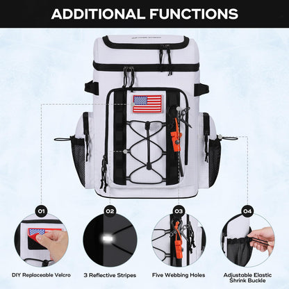 Maelstrom Mochila Refrigerante, Bolsa Térmica Aislante Ligera e Impermeable para 35/50 Latas, Mantiene Calor/Frío hasta 16 Horas, Ideal para Camping y Playa (Hombres y Mujeres)