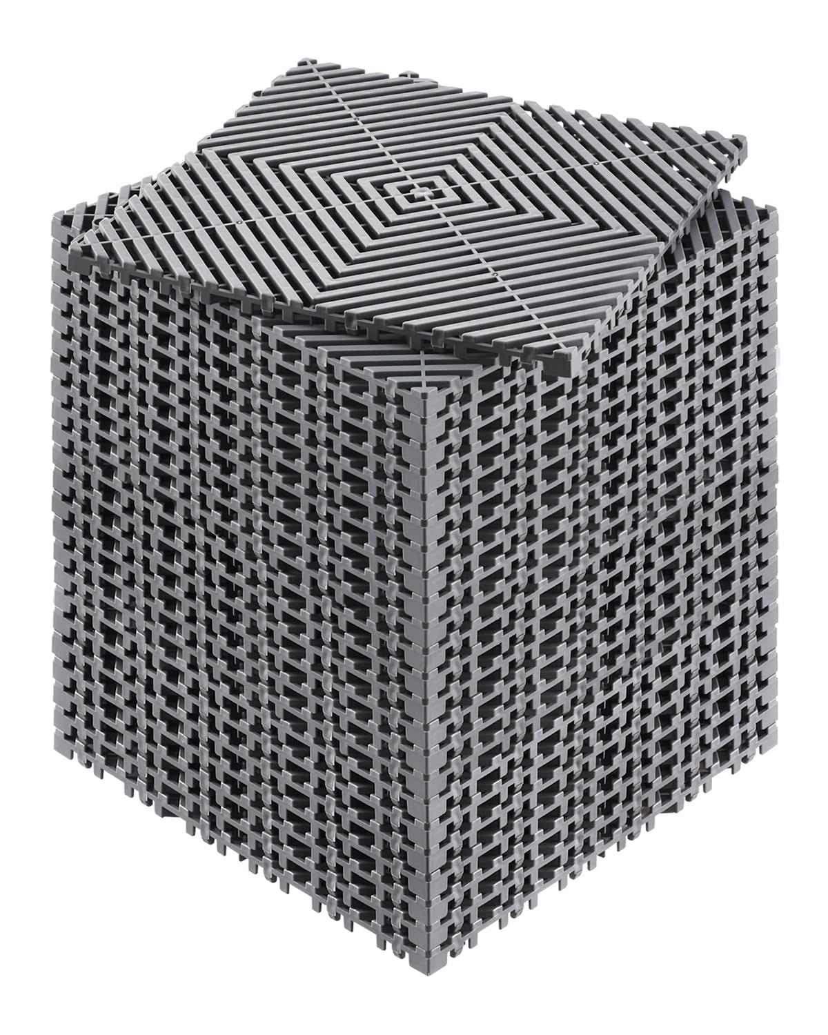 VEVOR Alfombrilla de Drenaje Entrelazada Antideslizante, 40 Piezas - Gris - 24 PCS