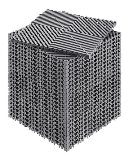 VEVOR Alfombrilla de Drenaje Entrelazada Antideslizante, 40 Piezas - Gris - 24 PCS