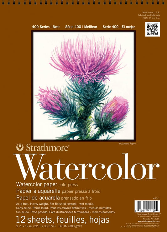 Strathmore 440-1 Block Watercolor 9X12 Plg