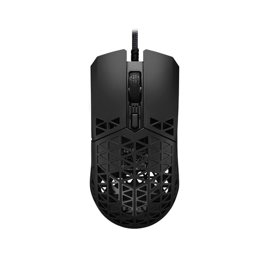 ASUS TUF Gaming M4 Air Lightweight Gaming Mouse | 16,000 dpi Sensor, Programmable Buttons, 47g Ultralight Air Shell, IPX6 Water Resistance, TUF Gaming Paracord and Low Friction PTFE Feet, Black