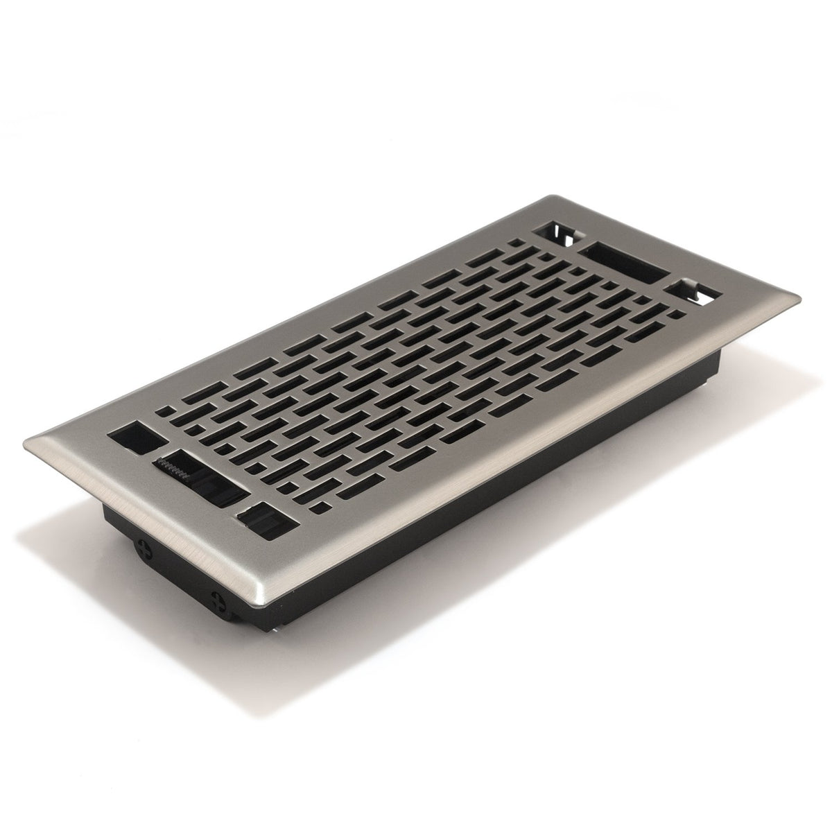 Accord amfrabma410 Manhattan piso registradora, 4-Inch X 10-Inch (apertura de conducto Medidas), 10.2 x 30.5 cm, Níquel Satinado - 4" x 10" - Níquel Satinado