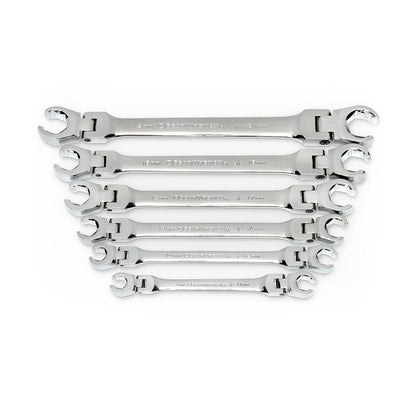 GearWrench 81911 6 Piece Flex Flare Nut Wrench Set Metric
