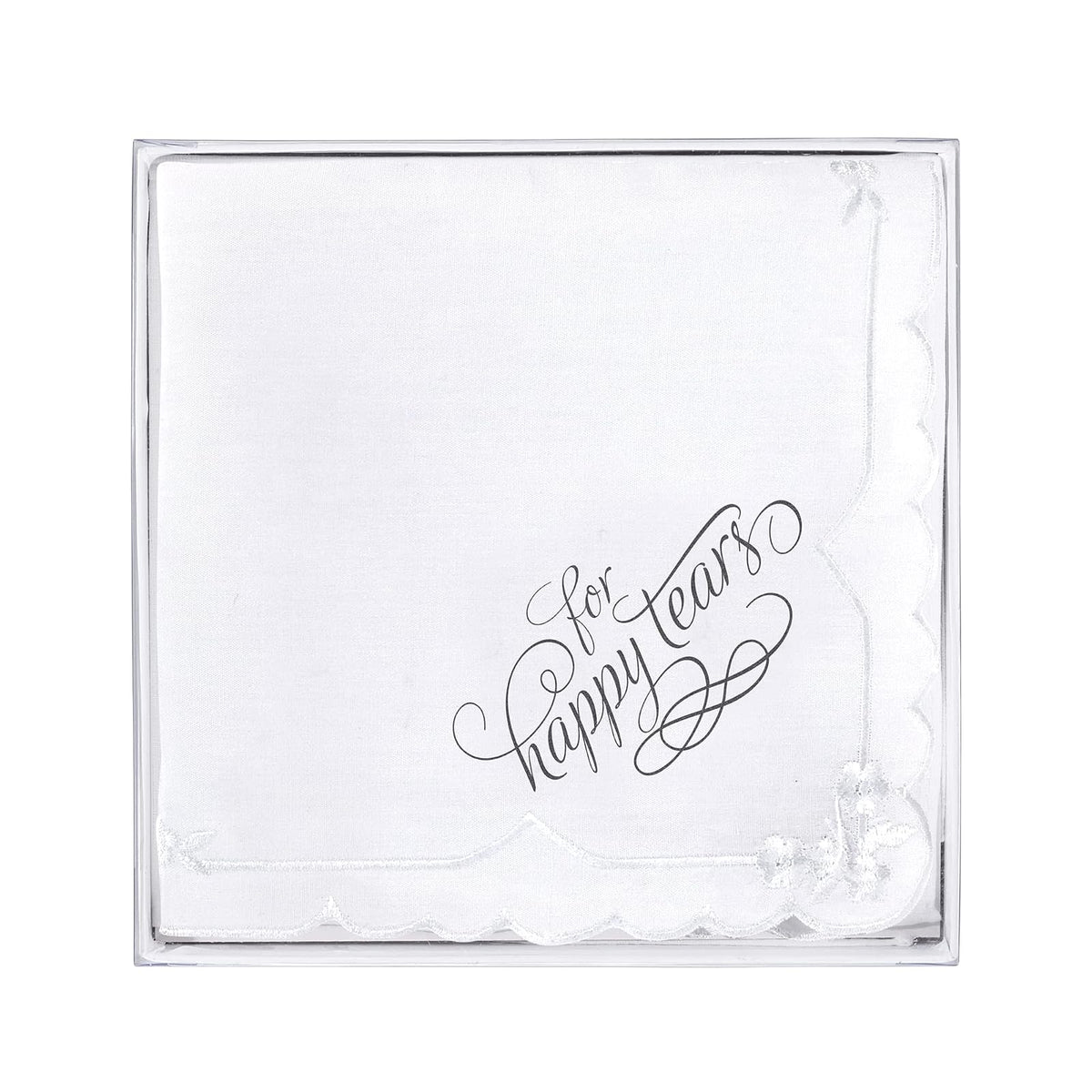 Lillian Rose Wedding Happy Tears - Pañuelo de recuerdo de 12 pulgadas, color blanco