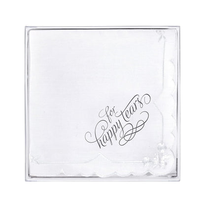 Lillian Rose Wedding Happy Tears - Pañuelo de recuerdo de 12 pulgadas, color blanco