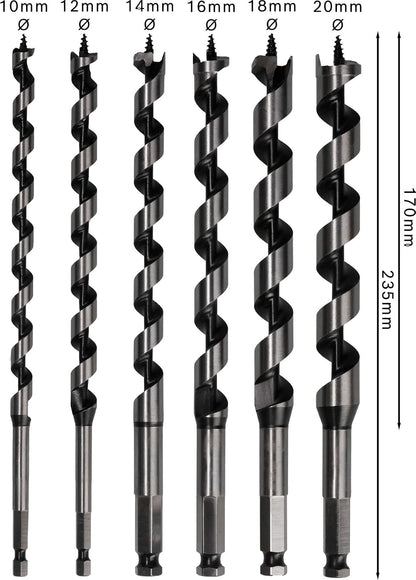 Bosch Set de 6 brocas salomónicas - 10; 12; 14; 16; 18; 20 mm/250 mm (pack de 6)