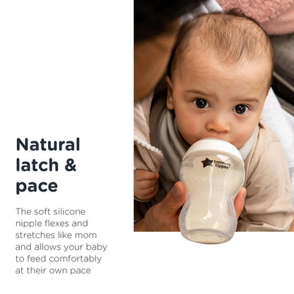 Tommee Tippee Closer to Nature - Botella para bebé, 3 unidades, 3 unidades