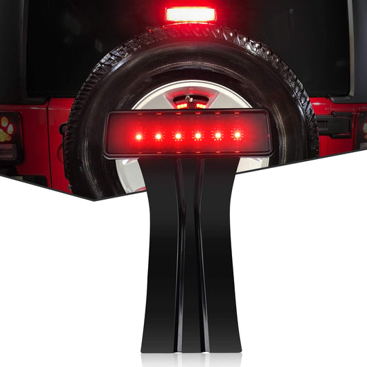 Nilight Tercera Luz de Freno LED de Montaje Alto TL-30, Lente Ahumada, para Jeep Wrangler JK 2007-2018