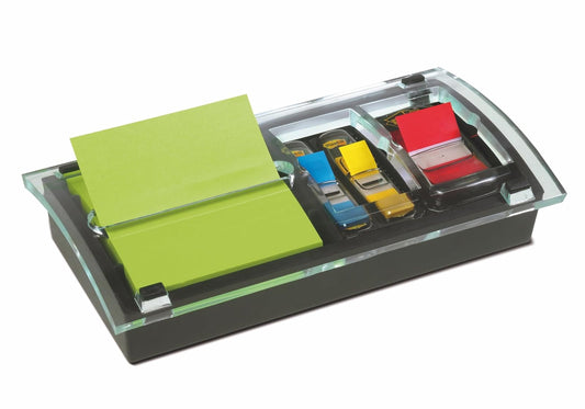 POST-IT 3M Despachador de Notas Adhesivas y Pop-Up Negro 1 pieza | Organizador de escritorio, Ahorra espacio, Práctico y fácil de usar, Diseño elegante ejecutivo, Incluye repuestos