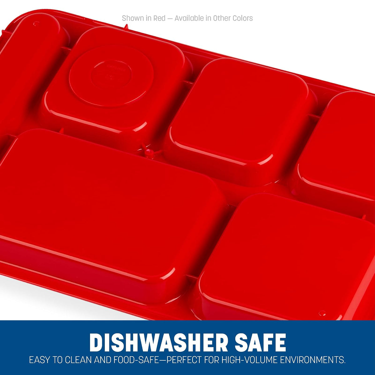 Carlisle FoodService Products P614R09 Bandeja de Polipropileno con 6 Compartimentos para Mano Derecha, 10 x 14 Pulgadas, Verde
