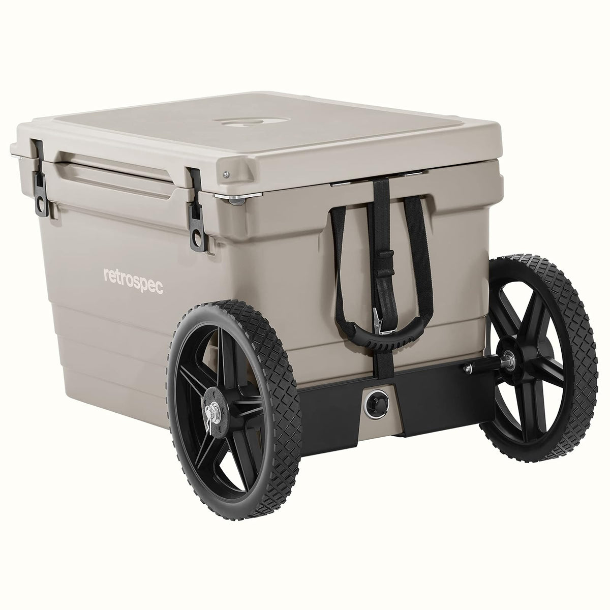 Retrospec Palisade Rotomolded Cooler - Fully Insulated Portable Ice Chest with Built in Bottle Opener, Tie-Down Slots & Dry Goods Basket - Large Beach, Camping & Travel Coolers 25, 45 & 65qt