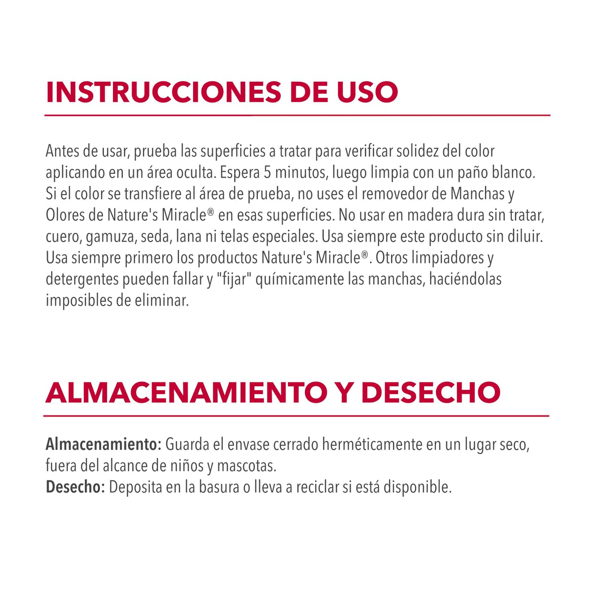 Nature's Miracle - Removedor de manchas y olores para perros, spray enzimático - 946ml - Para orina y otros desechos en alfombras, pisos, muebles y más