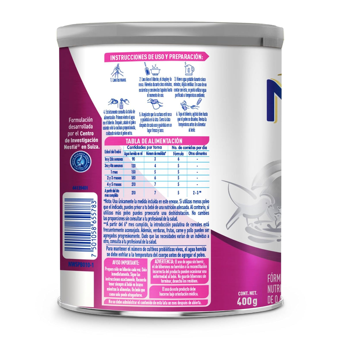 NAN 1 Expert Pro Confort Fórmula Para Lactantes 0 a 6 Meses Lata 400 g