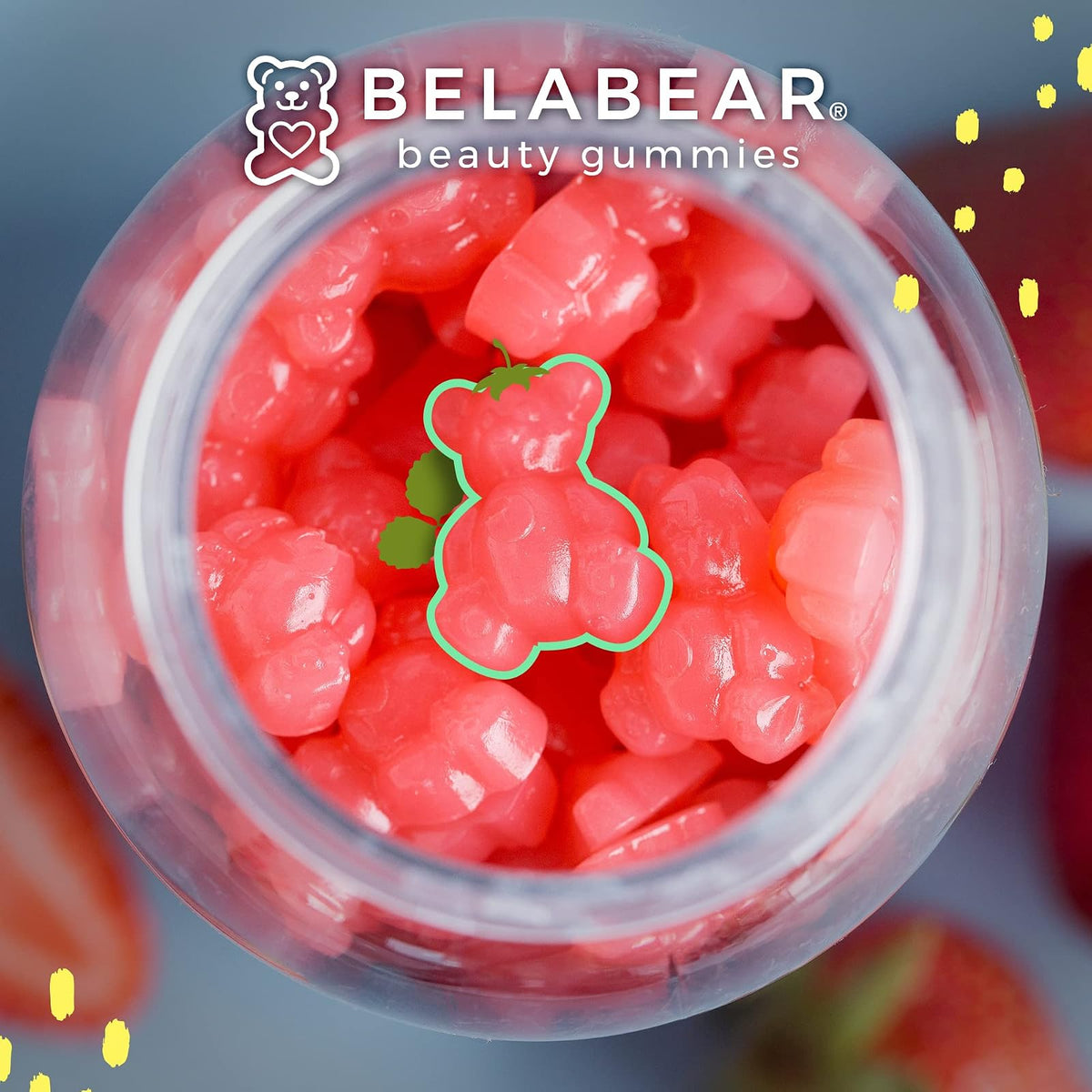 solanum Belabear Colágeno + Biotina con Vitamina A, C, D3, Ácido Fólico 150 Gomitas de 2,8 g c/u