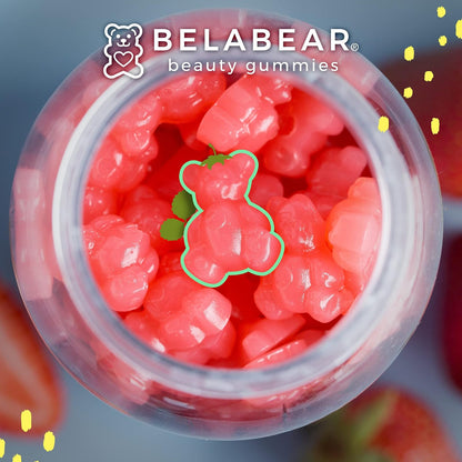 solanum Belabear Colágeno + Biotina con Vitamina A, C, D3, Ácido Fólico 150 Gomitas de 2,8 g c/u