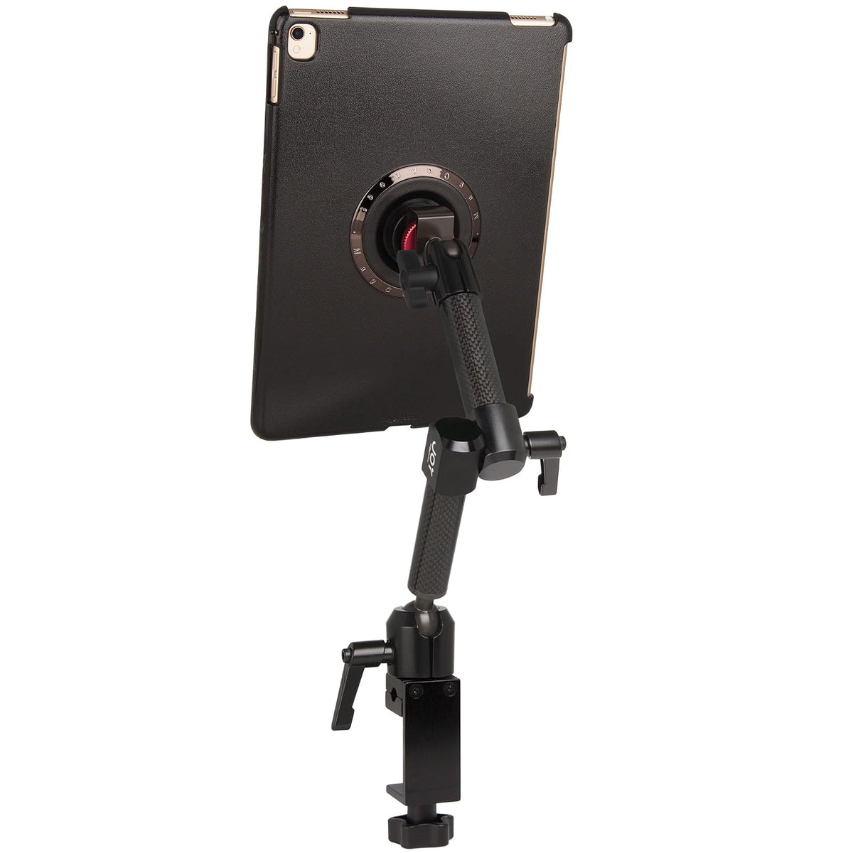 The Joy Factory Montaje para Porta Vasos Compatible con iPad Mini - iPad Pro 9.7" and iPad Air 2 - Montaje de brazo dual con abrazadera en C
