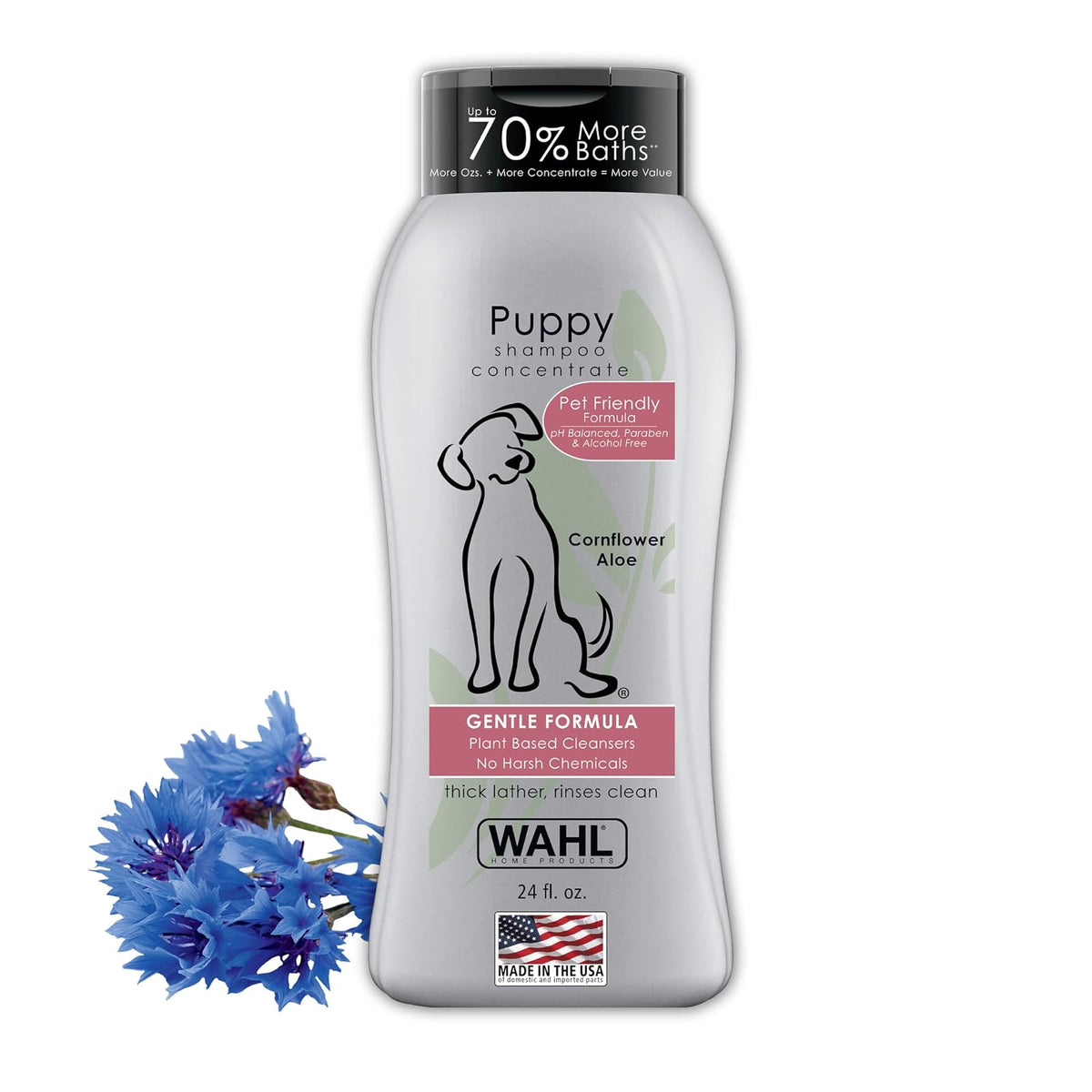 Wahl Champú para Mascotas, Fórmulas Naturales - Puppy - Dog - Pet Gentle Puppy Shampoo