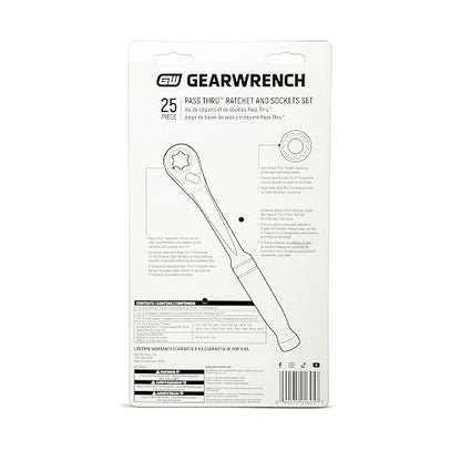 GEARWRENCH - Juego de 25 piezas de carraca y zócalos de 3/8 pulgadas | GWX6PT25