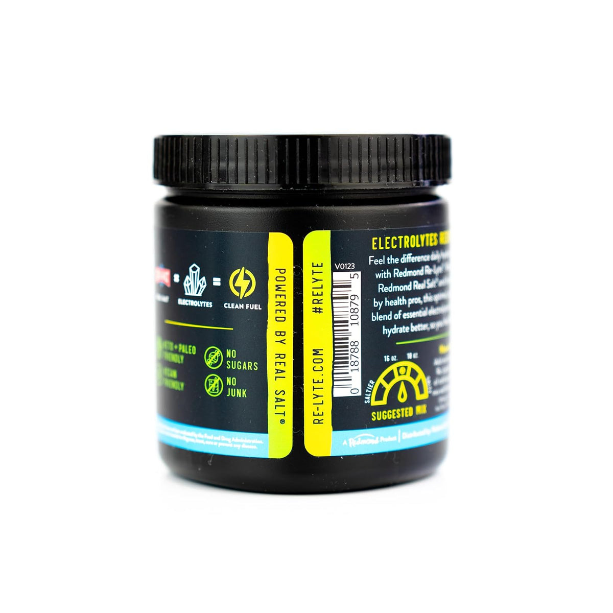 REDMOND RE-LYTE, Electrolitos Naturales con Real-Salt, Hidratación Clean sin Calorías ni Azúcares, 30 Porciones, Sabor Lemon Lime