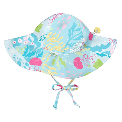 Green Sprouts Sombrero de protección Solar de ala | Protección Solar UPF 50+ Durante Todo el día para Cabeza, Cuello y Ojos Sombrero para el Sol bebés niñas