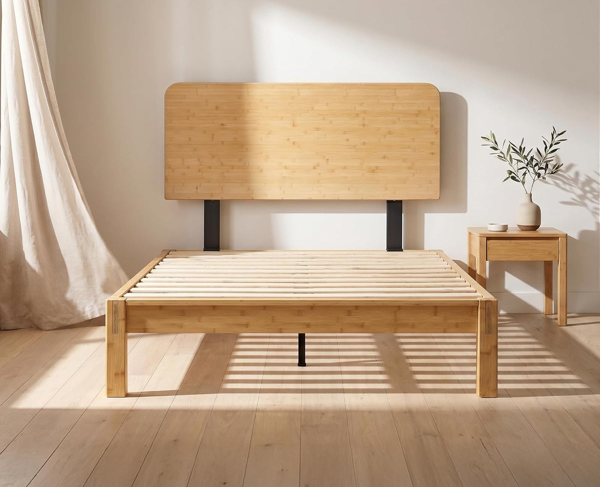 Luuna Cabecera para Cama de Madera de Bambú - Bambú - Individual