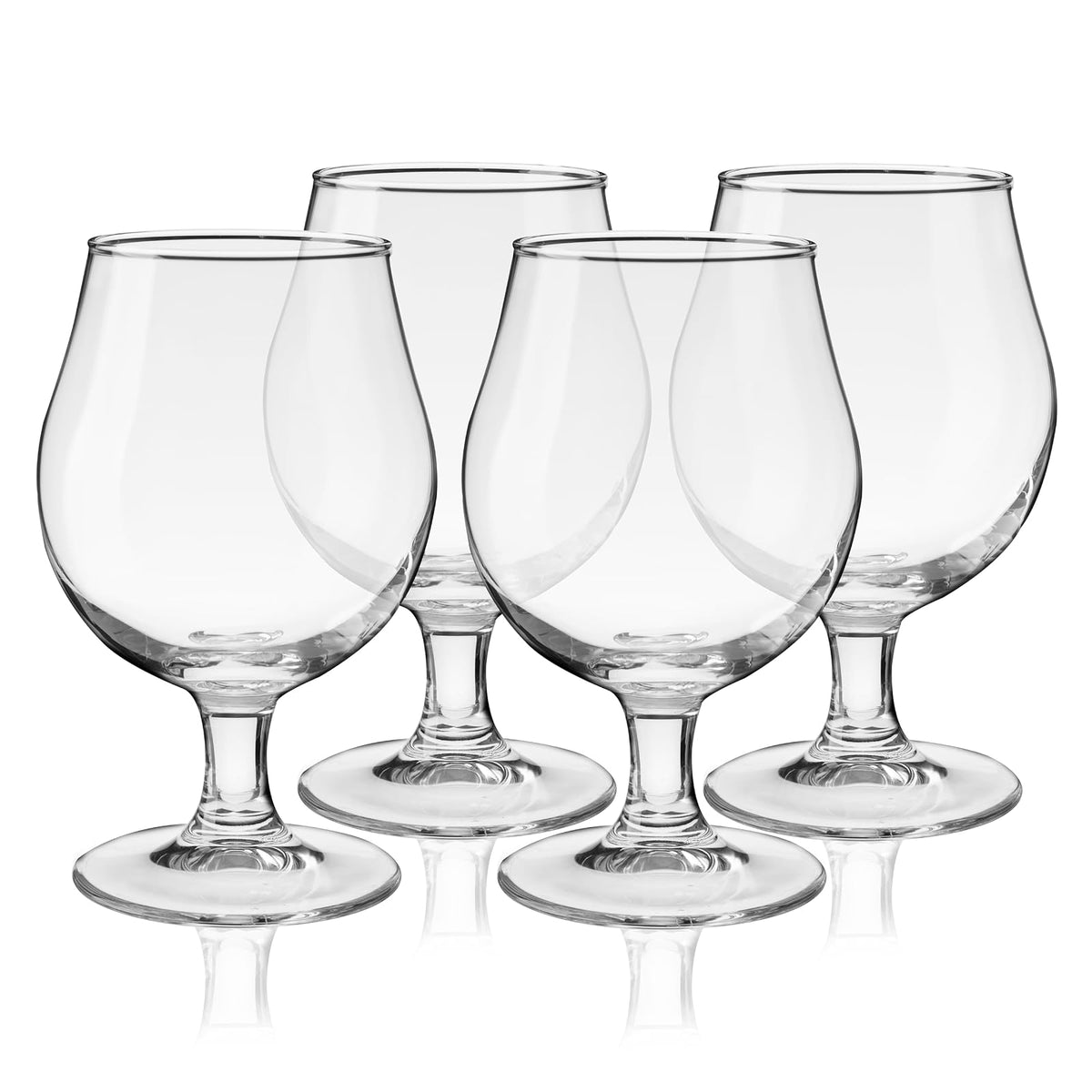TRUE - Vasos de cerveza de tulipán, juego de vasos de 15 onzas para despedida de soltero, fiesta de acogida, cristalería, IPA Ale Pilsner belga, juego de 4 vasos de cerveza