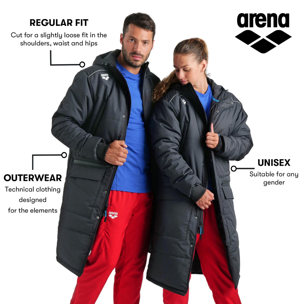 Arena Parka Team Solid ParkaUnisex adulto