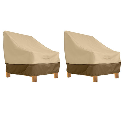 Classic Accessories - Funda para sillón de Patio con Asiento Profundo de 38 Pulgadas, 2 Unidades, Fundas para Muebles de Patio
