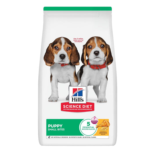 Hill's Science Diet Small Bites Croquetas para Cachorro Sabor Pollo 2Kg | Croquetas Hill's para perro, pollo real, razas pequeñas, crecimiento sano, desarrollo cerebral con DHA, soporte inmunológico
