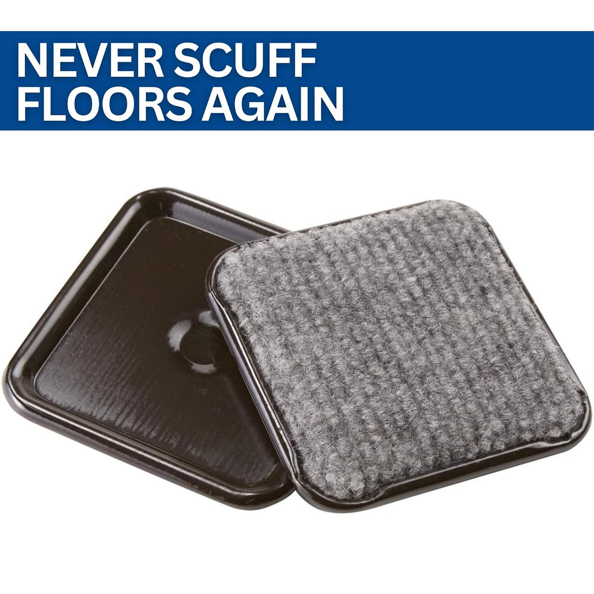 SoftTouch 4292095N Caster Cup with Carpet Base to protect Hardwood Floors From Scratches 12 Piece Value Pack, 2-1/2 Inch, Brown