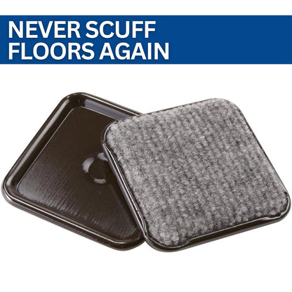 SoftTouch 4292095N Caster Cup with Carpet Base to protect Hardwood Floors From Scratches 12 Piece Value Pack, 2-1/2 Inch, Brown