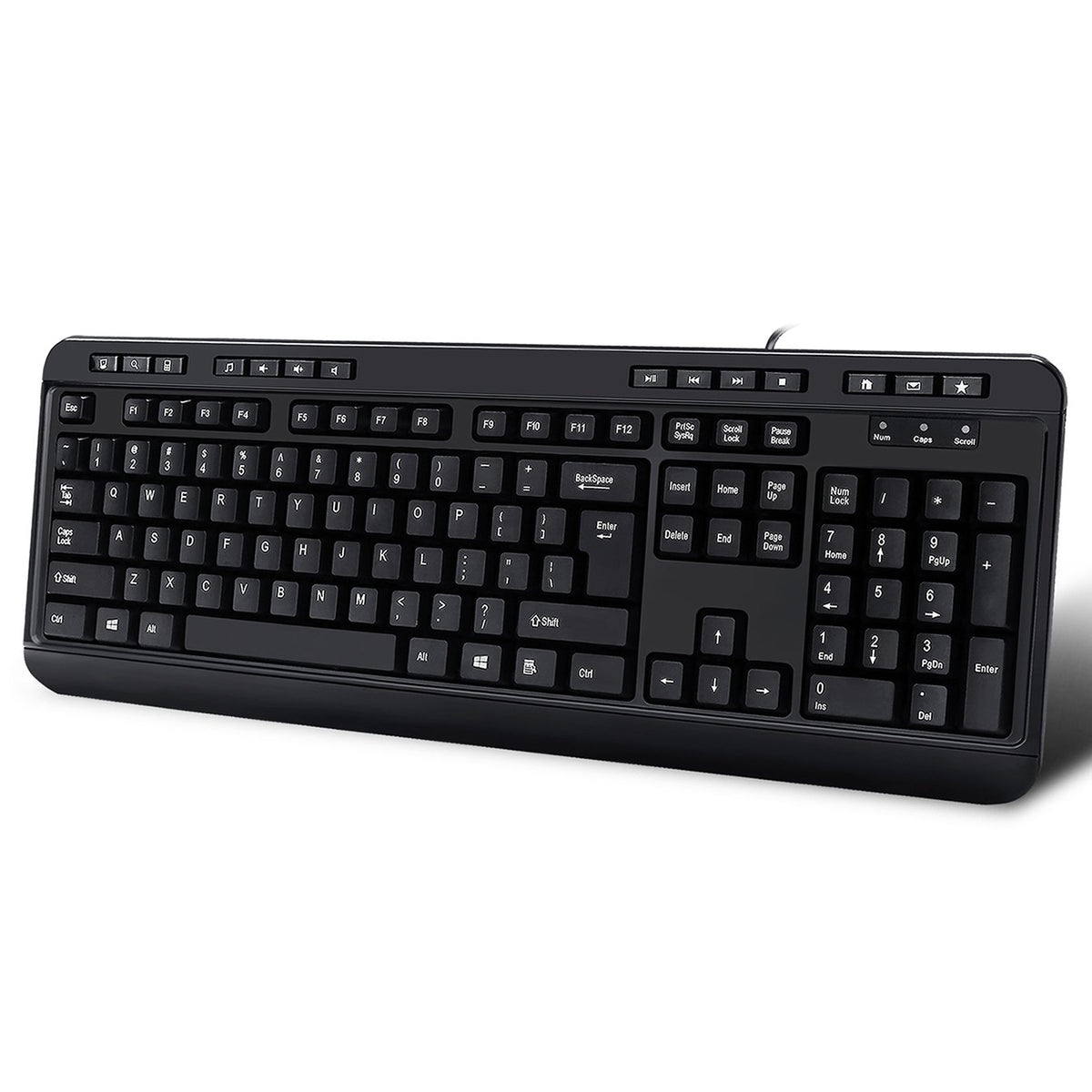Adesso AKB-132HB- Multimedia Desktop Keyboard with 3-Port USB Hub