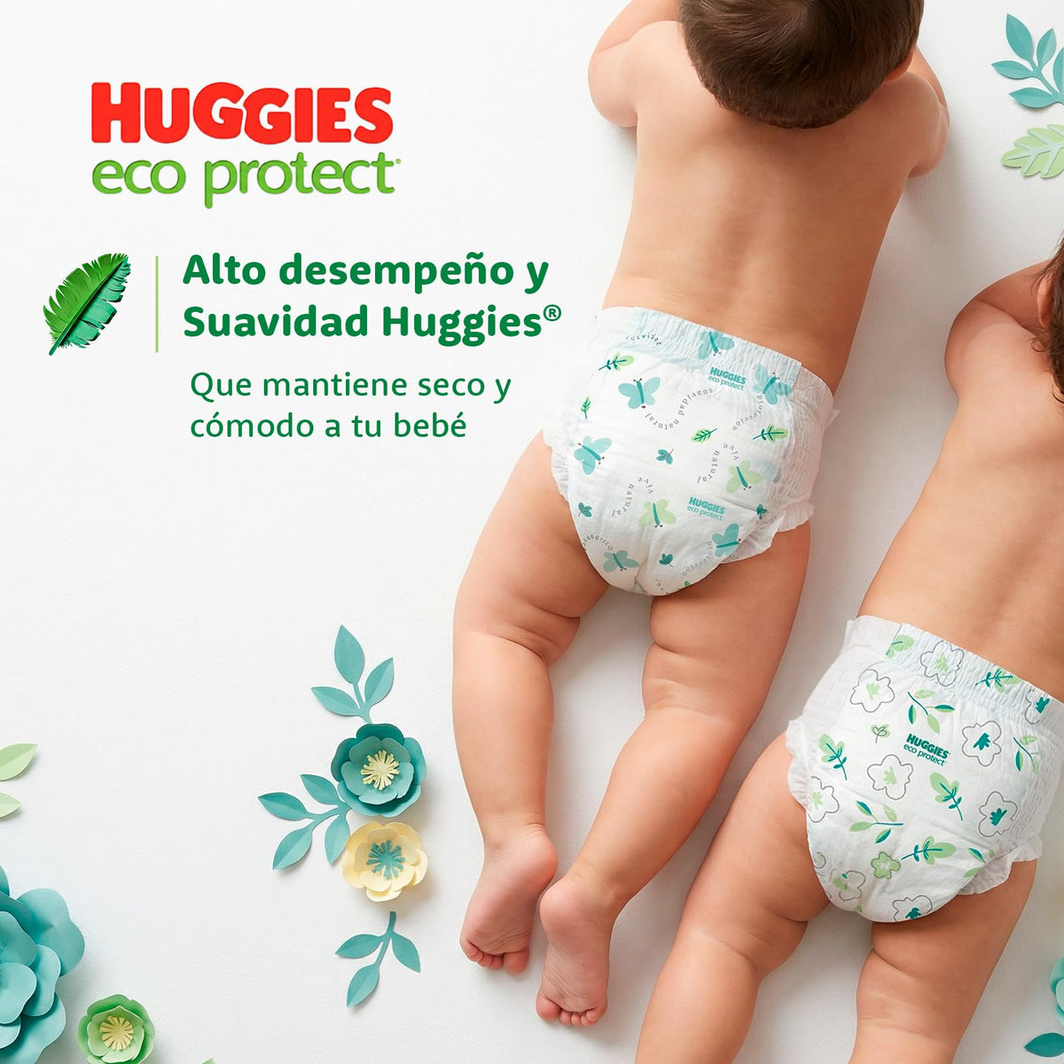 Huggies Eco Protect Pañal Desechable para bebé, Unisex, Etapa 6, Caja con 192 Pañales Desechables, Ideal para Bebés de más de 13.5 kilogramos