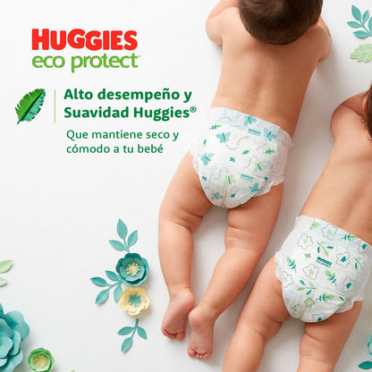 Huggies Eco Protect Pañal Desechable para bebé, Unisex, Etapa 6, Caja con 192 Pañales Desechables, Ideal para Bebés de más de 13.5 kilogramos