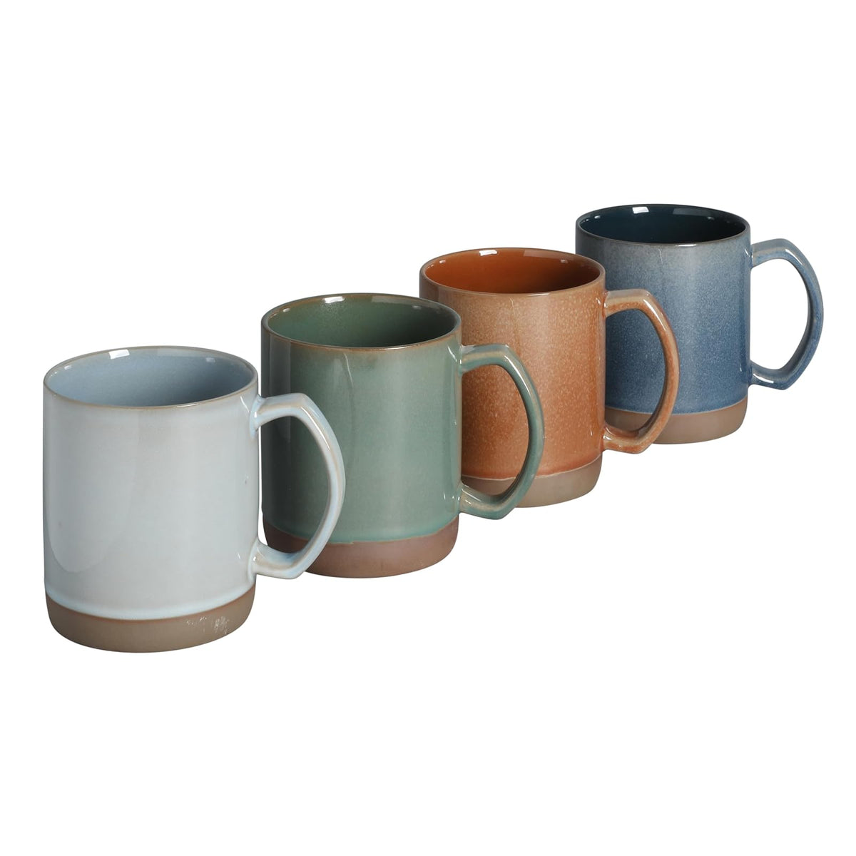Mr. Coffee Dorsey Juego de Tazas de 4 Piezas 18 Onzas | 18 oz, 4 colores, micriona, lavaplatos, elegante
