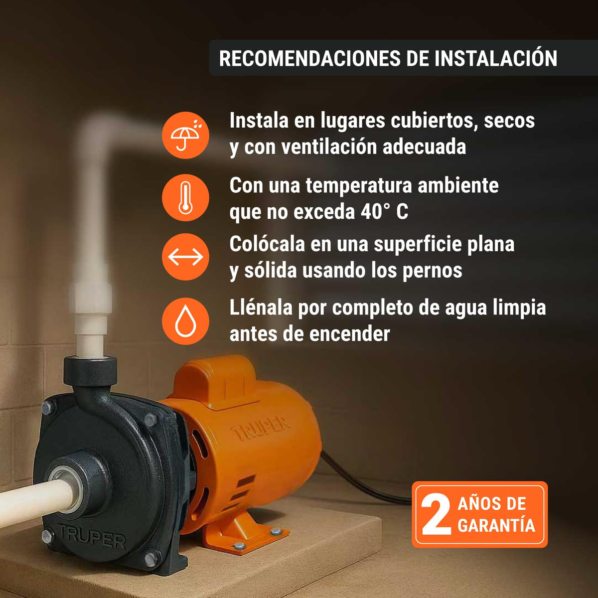 Truper BOAC-1A, Bomba centrífuga para agua de 1 HP