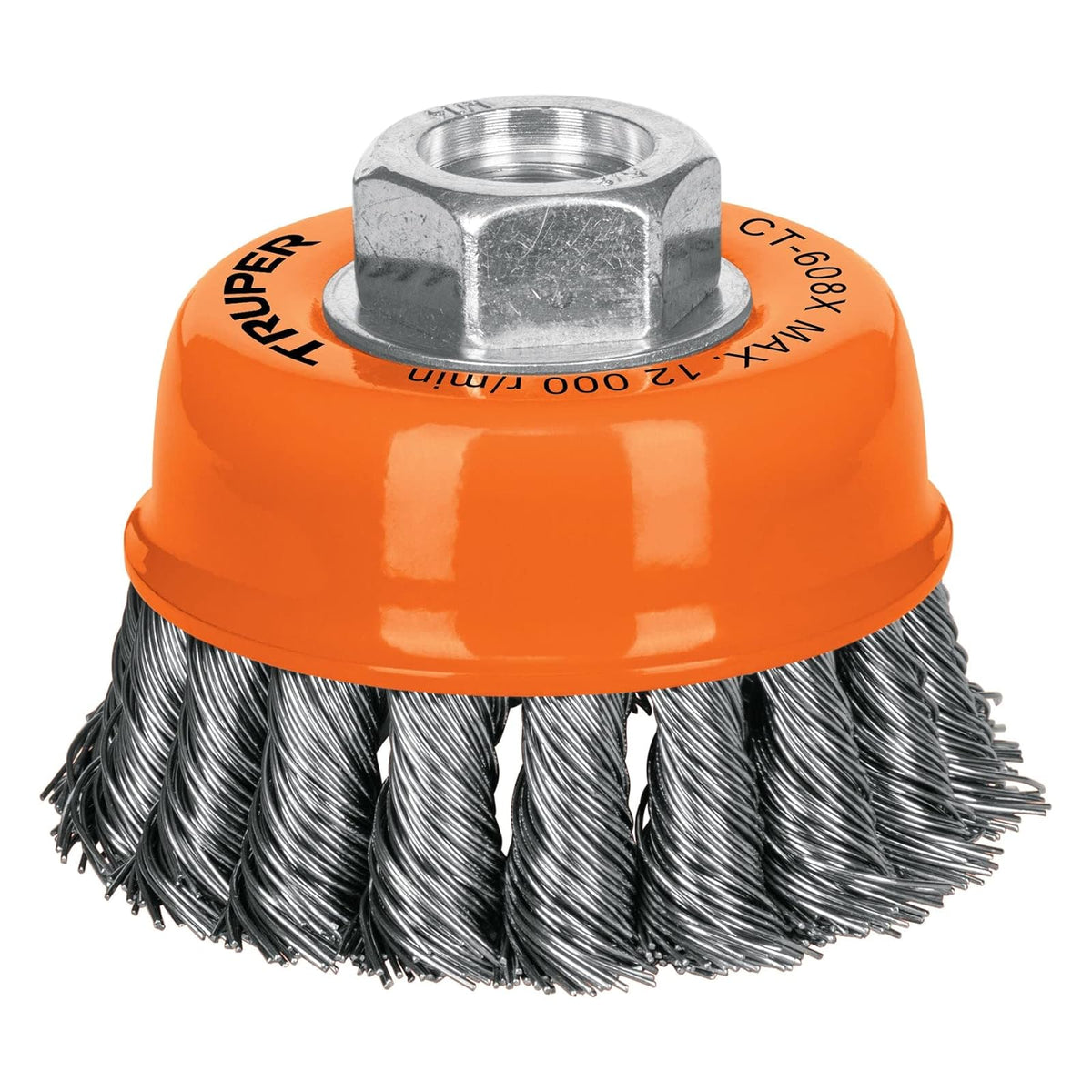 Truper CT-608 Carda de Copa Alambre Trenzado 3 in - 5 - 8 - 11 - Trenzado grueso
