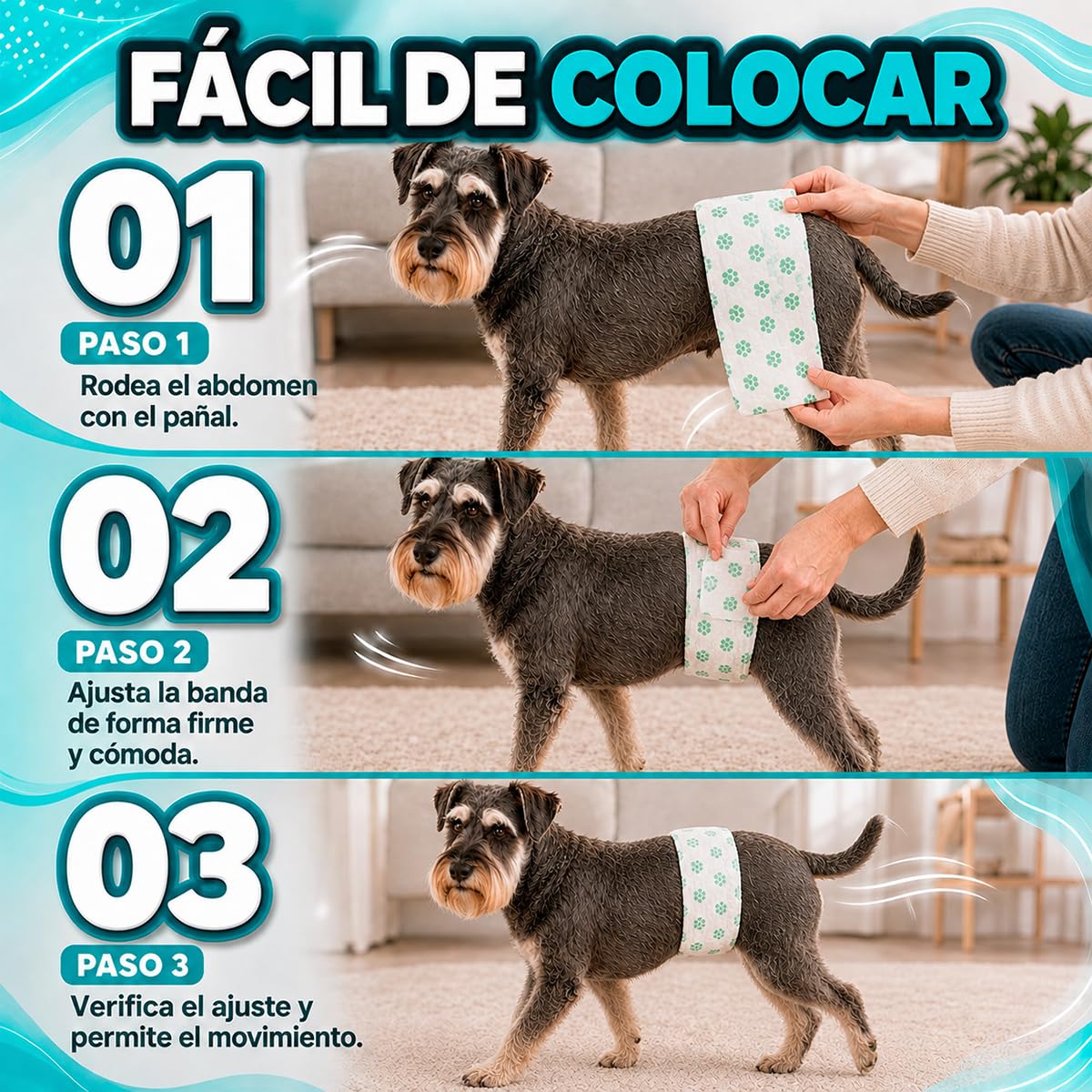 Fancy Pets Pañal para Perro Macho Tamaño Grande con 12 Piezas