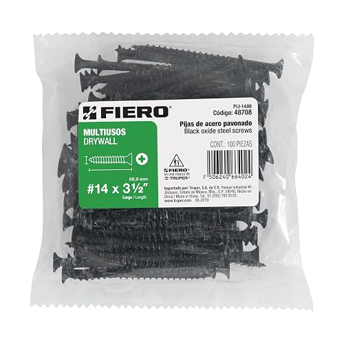 Fiero PIJ-1489 Pija multiusos 14 x 3-1/2" caja con 100 piezas, color, Medida #14, pack of/paquete de 1