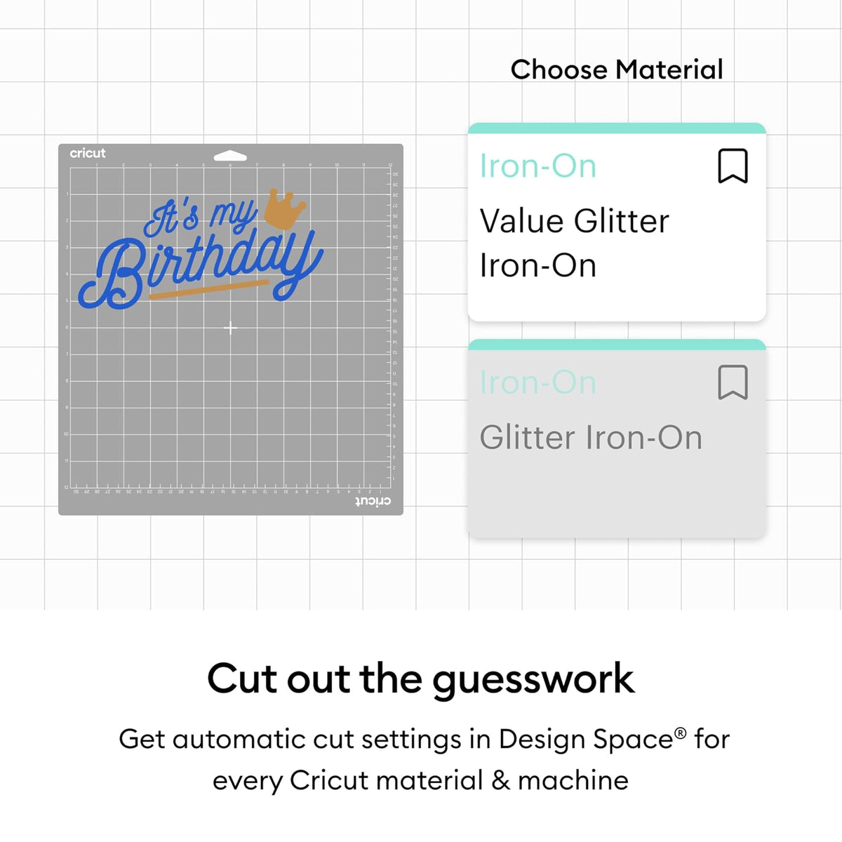 Cricut | Vinilo Termoadhesivo Value con Glitter | Vinilo de transferencia de calor HTV