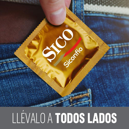 Sico® Invisible, Condones Extra Delgados, caja de 55 pzas