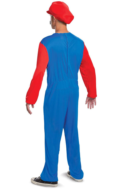 Disguise Disfraz oficial de Mario de Nintendo Super Mario Bros para adultos con sombrero y bigote Disfraces de tamaño adultoHombre
