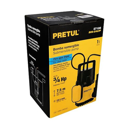Pretul BOS-3/4LPP, Bomba sumergible plástica 3/4 HP para agua limpia