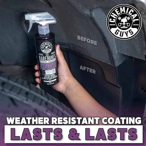 Chemical Guys Bare Bones Premium Spray Brillo Oscuro para Bajos, neumáticos y molduras, Seguro para Automóviles, Camiones, Motocicletas, vehículos recreativos y más, 3,79 L