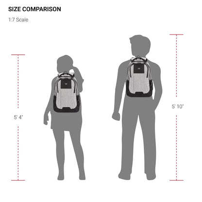 SwissGear Cecil Mochila, Computadora portÃƒ¡til, Heather Gray, Backpack Only
