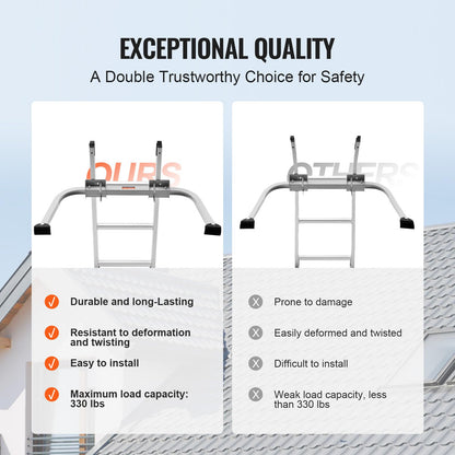 VEVOR Estabilizador de escalera, soporte de escalera, resistente para escalera, accesorios de escalera de pared, fácil de usar y amplia adaptabilidad y pies de goma antideslizantes, clasificación de