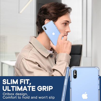 ORIbox Case Compatible con iPhone XR, Vidrio Translúcido Mate con Bordes Suaves, Ligero
