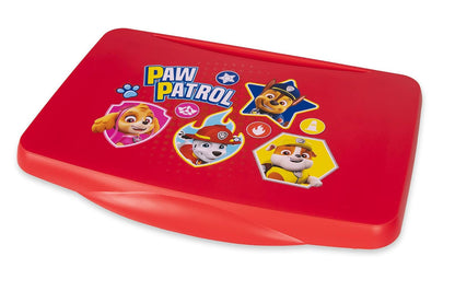 Paw Patrol - computadora infantil con almacenamiento, tapa plegable y diseño plegable, portátil para viajar o usar en la cama en casa, ideal para escribir, leer u otras actividades escolares